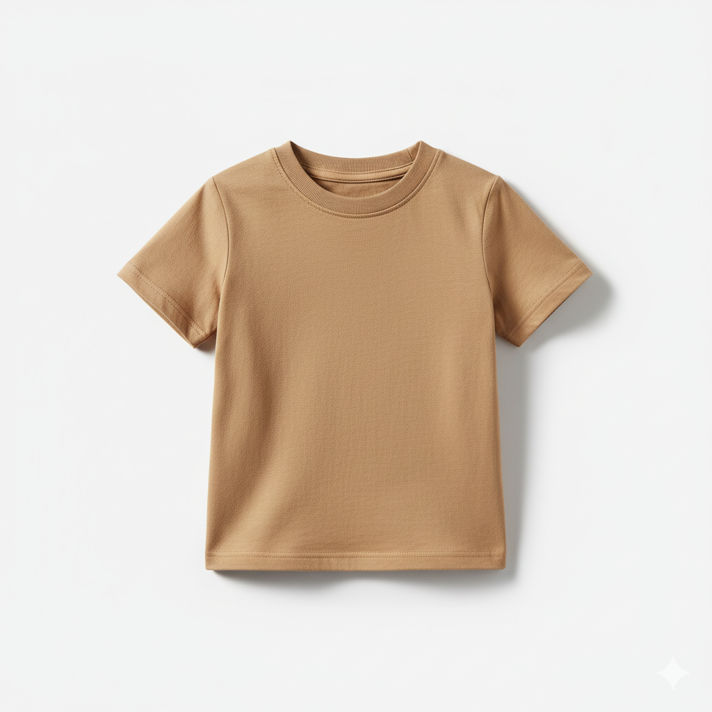 KB KIDS TSHIRT 180 GSM - ROUND NECK T-SHIRT 100% COTTON SOFT Fabric Material