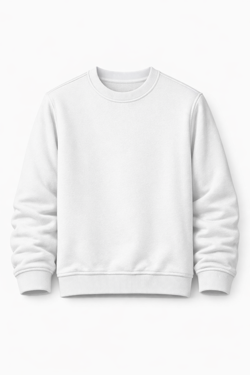 KB Men’s Fleece Sweatshirt – Round Neck, Long Sleeve, Soft 320 GSM 80% Cotton 20% Polyester, Ribbed Neck, Cuff & Hem, Comfortable Wear Dubai UAE - Image 5