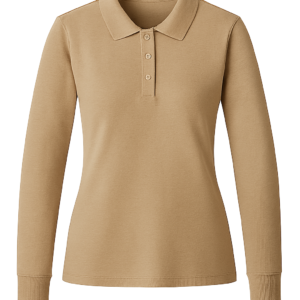 WOMENS POLO LONG SLEEVE - 240 GSM HONEYCOMB Ladies Style Polo PREMIUM Fabric Material - ARABIA APPAREL