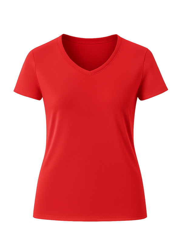 LADIES V - NECK TSHIRT - 220 GSM Premium Ladies V NECK T-Shirt - 100% PURE Cotton Material