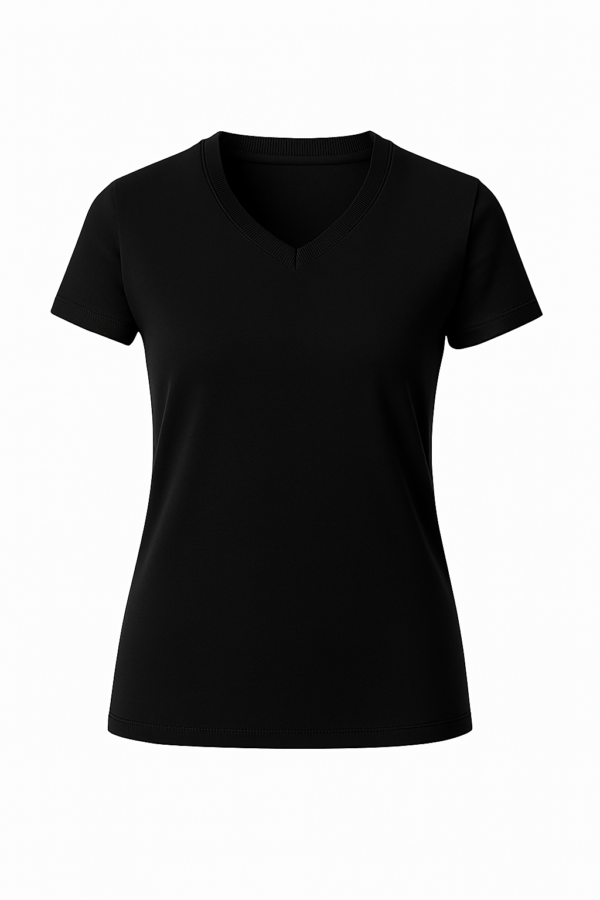 LADIES V - NECK TSHIRT - 220 GSM Premium Ladies V NECK T-Shirt - 100% PURE Cotton Material - Image 5