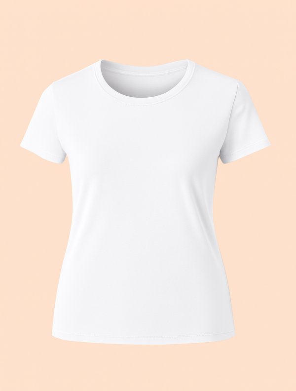 PREMIUM LADIES TSHIRT - 260 GSM Premium ROUND NECK T-Shirt - 100% Soft Pure Cotton Material - Arabia Apparel