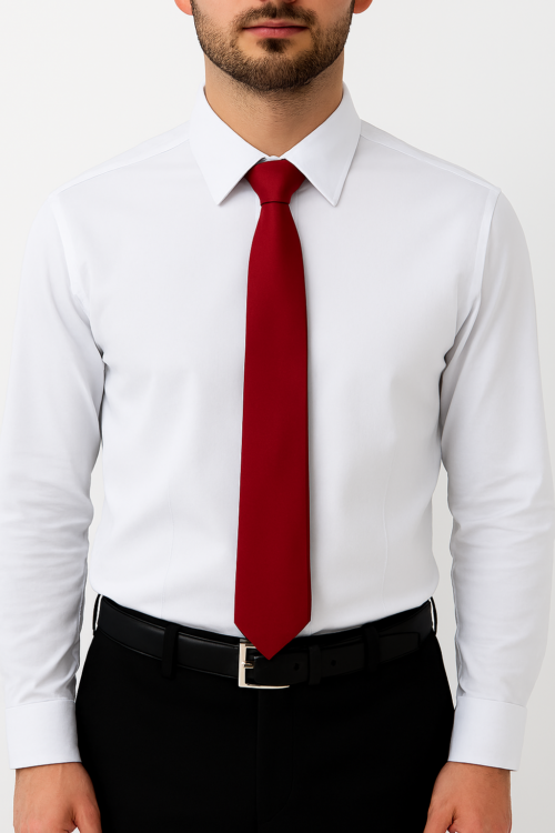 Men's White Formal Long Sleeve Shirts - Wrinkle-Free Button Down Shirt, Slim Fit Perfect for Office, Wedding, Events - Arabia Apparel - Image 3