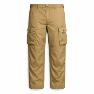 Men’s Beige 6-Pocket Cargo Pants – Relaxed Loose Fit, Comfortable & Durable Uniform Pants for Factory, Industrial Construction, Warehouse & Outdoor Work Use | Arabia Apparel UAE