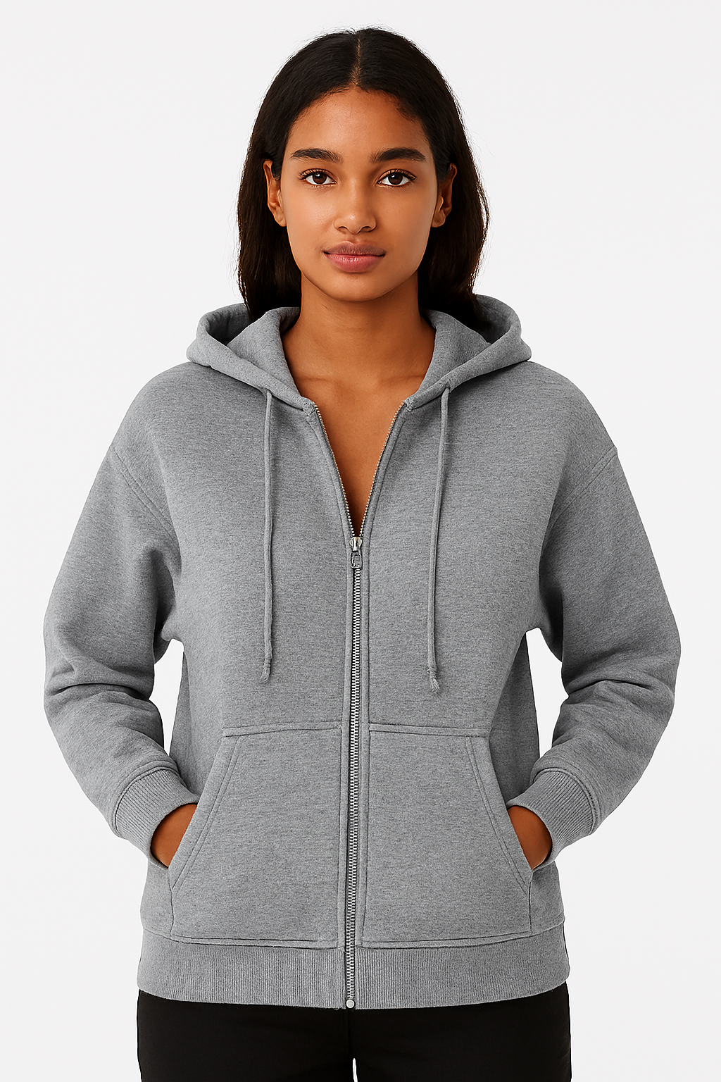 PREMIUM - WOMEN'S ZIPPER Hoodies - FLEECE 330 GSM COMFORT LADIES HOODIES 80%Cotton 20%Polyester - Arabia Apparel - Image 5
