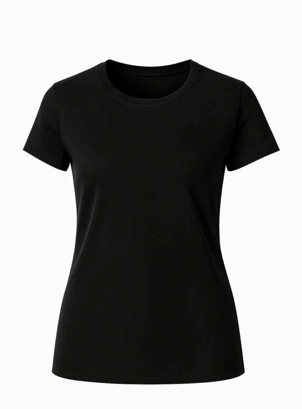 PREMIUM LADIES TSHIRT - 260 GSM Premium ROUND NECK T-Shirt - 100% Soft Pure Cotton Material - Arabia Apparel - Image 2