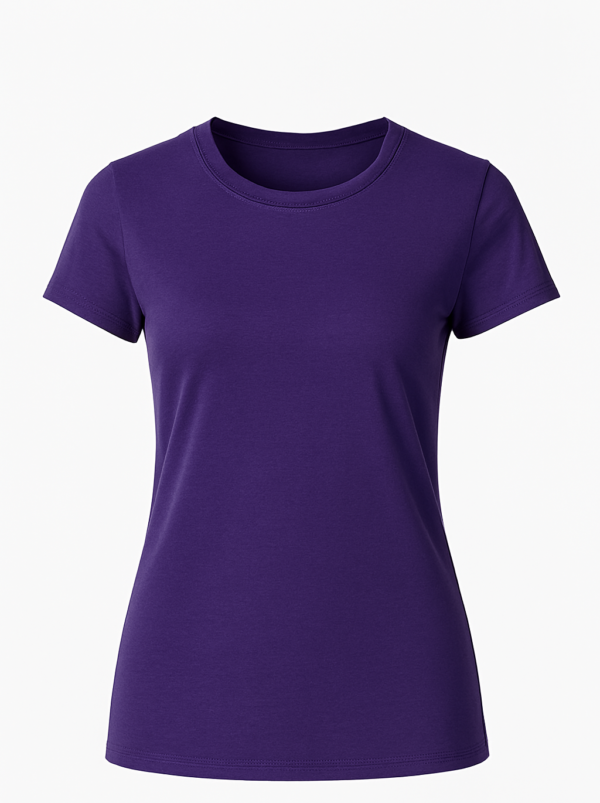 PREMIUM LADIES TSHIRT - 200 GSM Premium ROUND NECK T-Shirt - 100% Soft Pure Cotton Material - Arabia Apparel - Image 3
