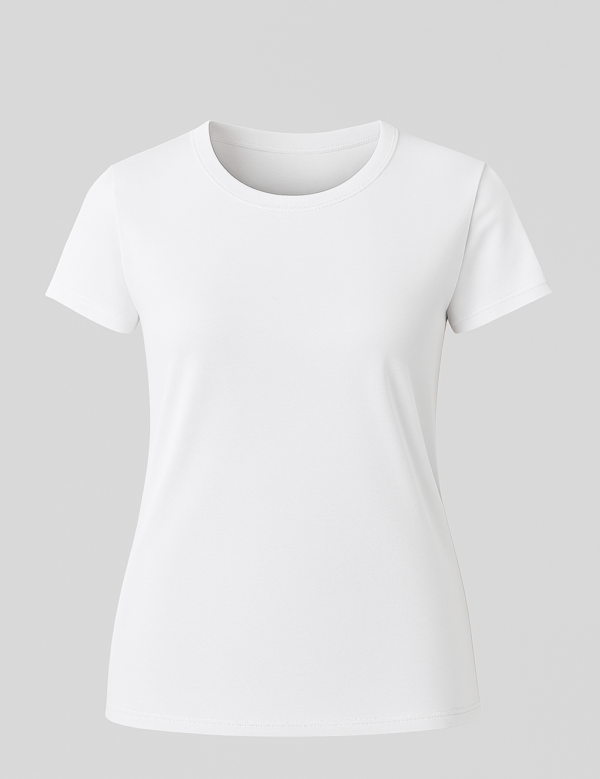 PREMIUM LADIES TSHIRT - 260 GSM Premium ROUND NECK T-Shirt - 100% Soft Pure Cotton Material - Arabia Apparel - Image 3